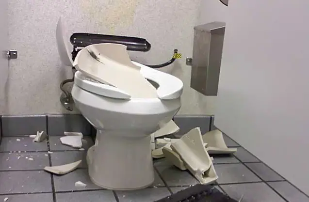 pressure assist toilet broke